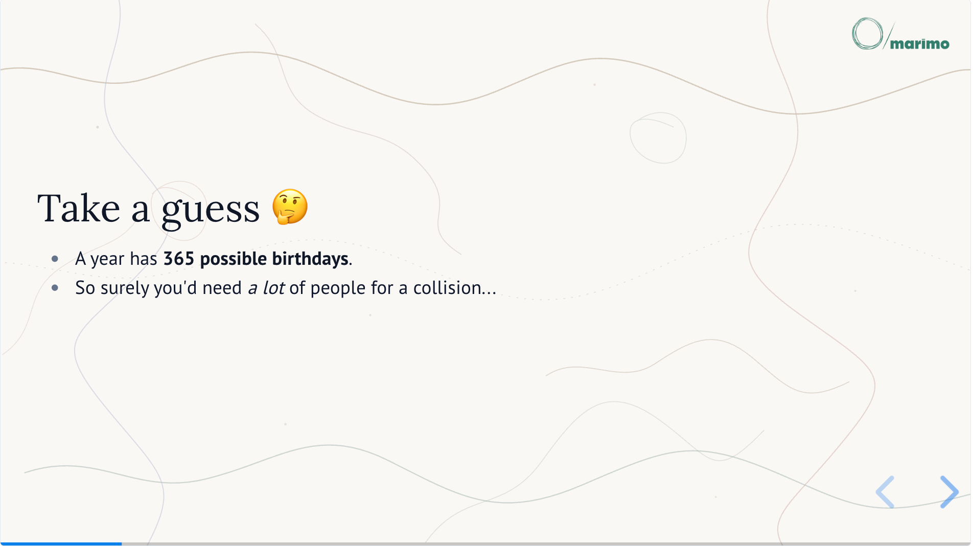 Slide deck with a custom sketchbook background and logo